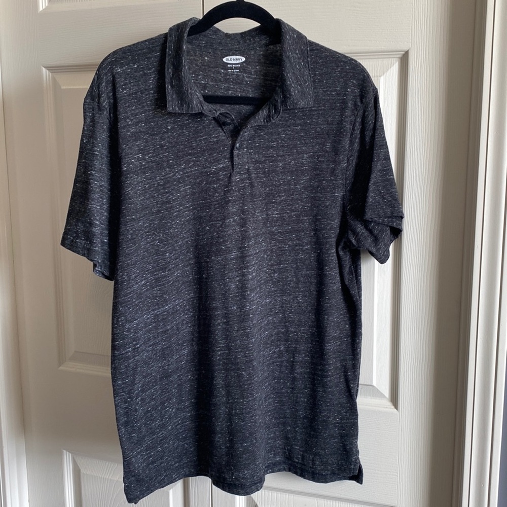 Short sleeve charcoal polo